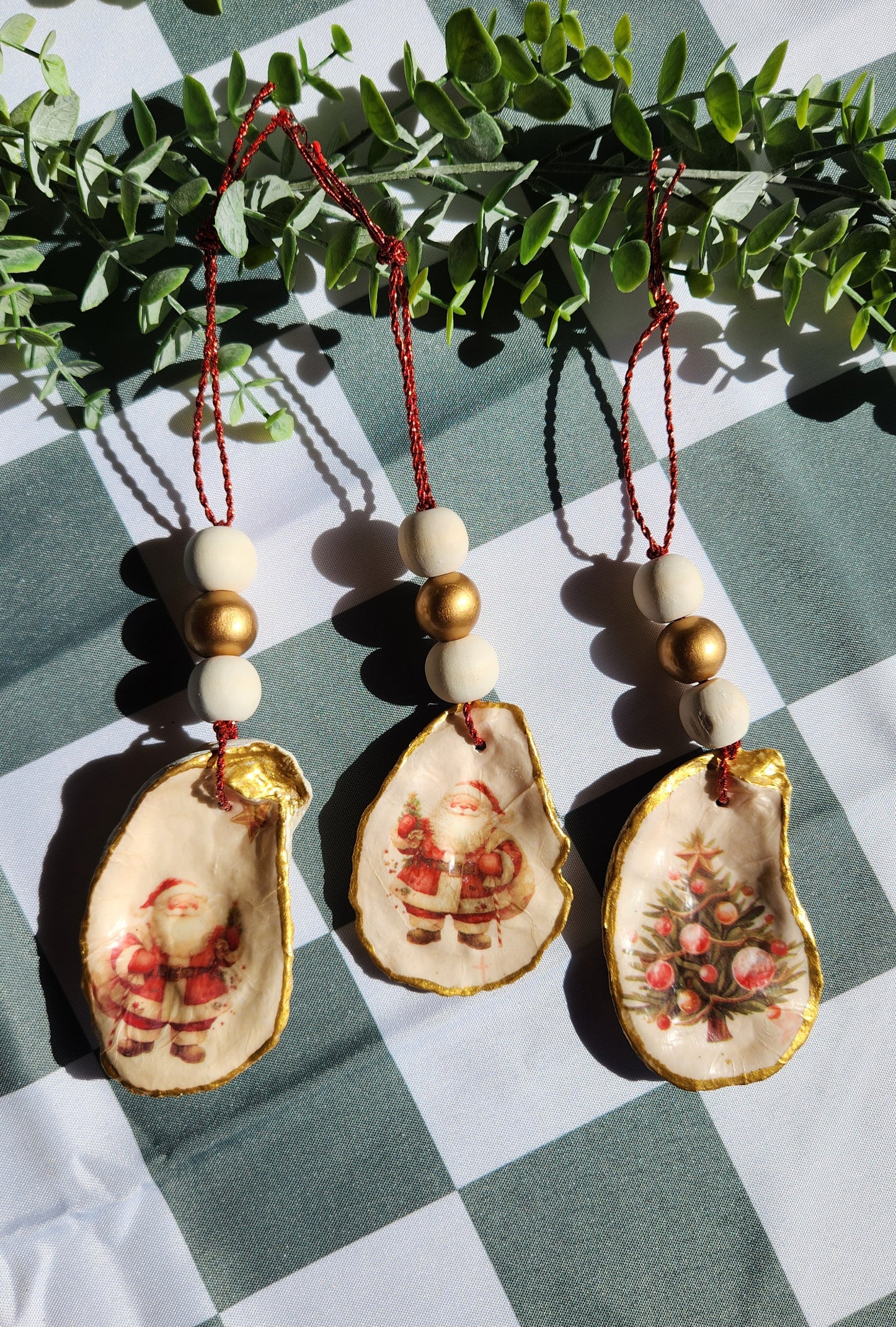 Christmas Shell Ornaments & Trinket Dishes