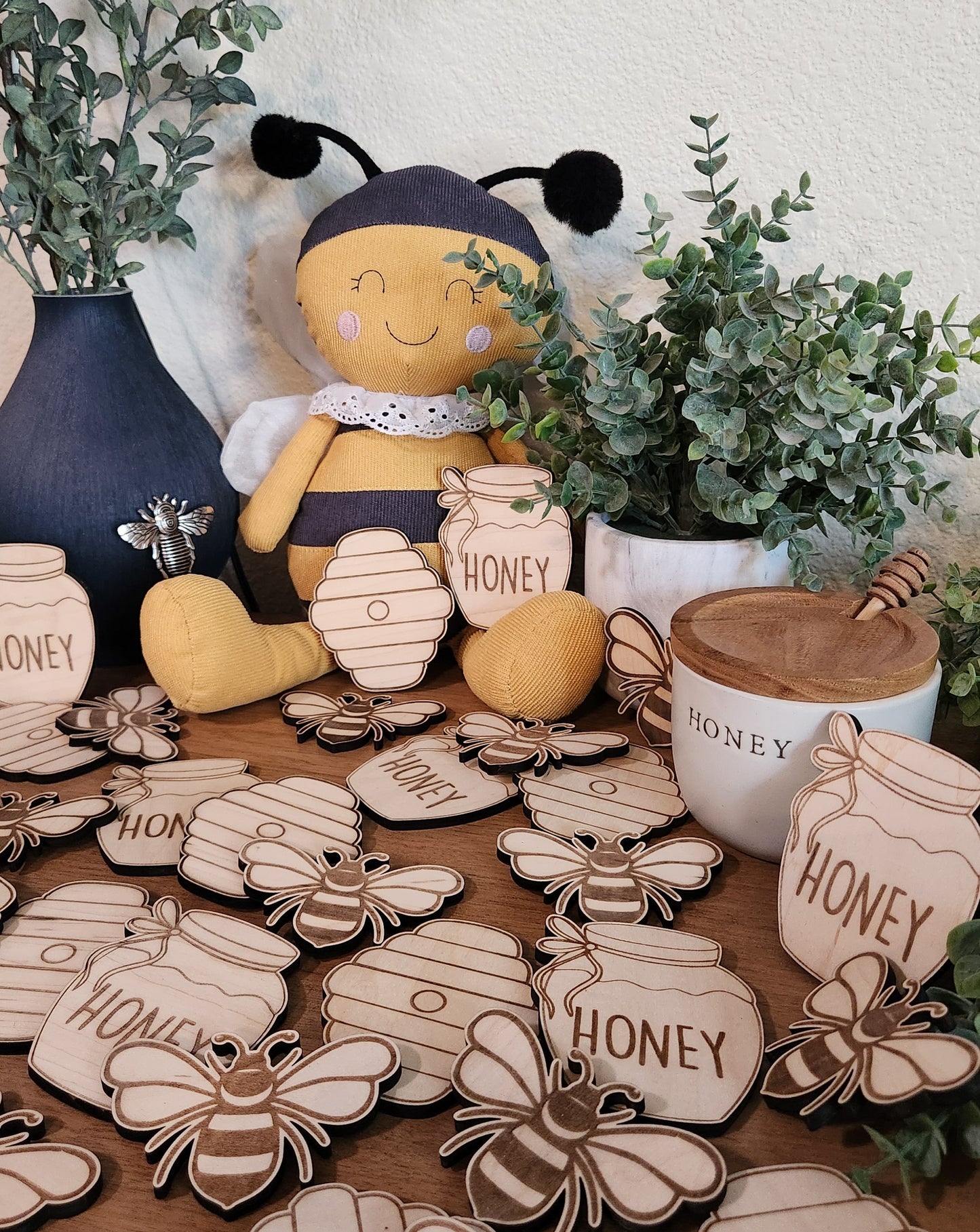 Wooden Bee Nursery Decor/ Table Settings