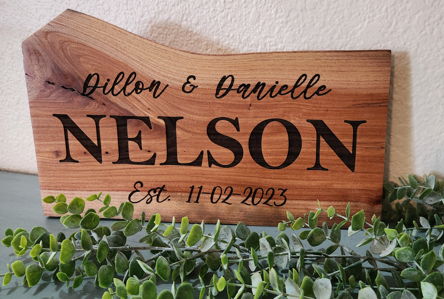 Live Edge Personalized Sign
