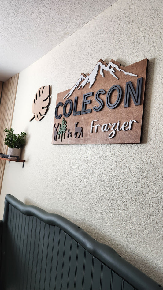 30" Personalized Nursery Sign – Fully Customizable Theme