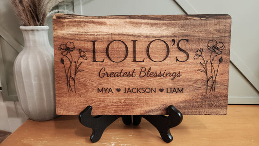 Live Edge Personalized Wooden Signs – Custom Engraved