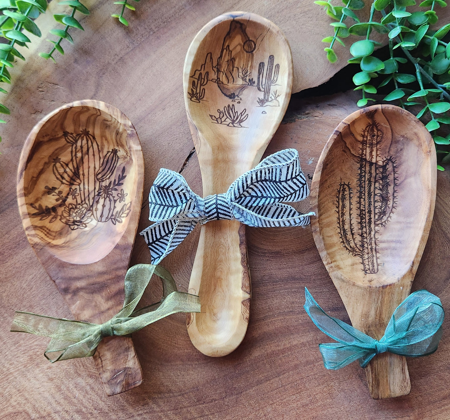 Olive Wood Spoon Rests