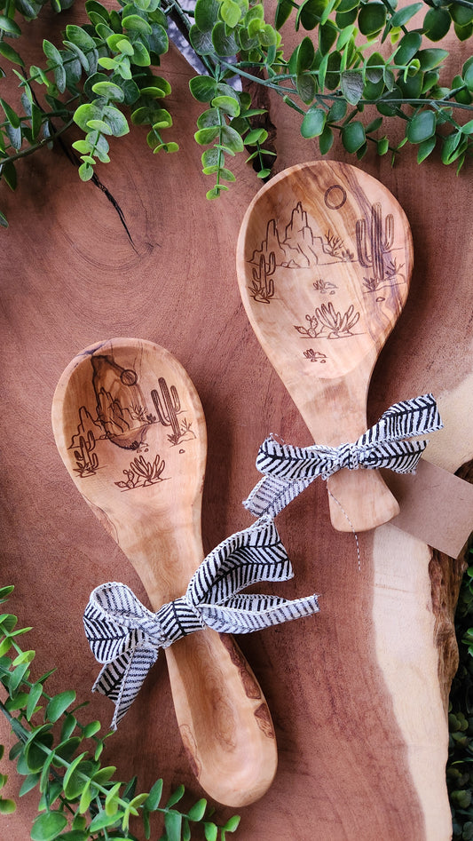 Olive Wood Spoon Rests