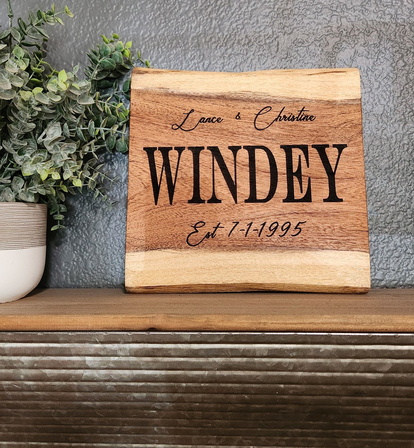 Live Edge Last Name Gift